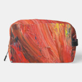 Trousse De Toilette Abstract Vertical Gesture in Red (Verso)