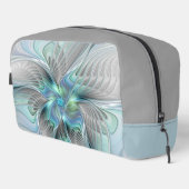 Trousse De Toilette Abstrait Bleu Vert Papillon Imaginaire Fractal Art (Coin droit)