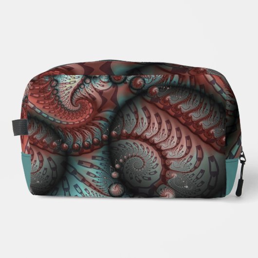 Trousse De Toilette Abstrait Imaginaire dynamique Fractal Art Brown Bl (Recto)