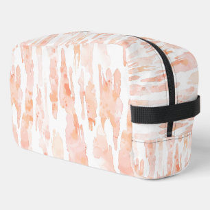Trousse De Toilette Abstrait Rayure Blanche Orange Pêche