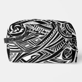 Trousse De Toilette Abstrait tribal noir et blanc (Recto)