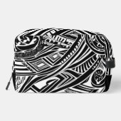Trousse De Toilette Abstrait tribal noir et blanc (Verso)