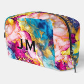 Trousse De Toilette Accessoire élégant en marbre rose turquoise (Coin droit)