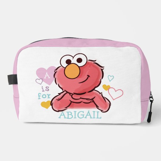 Trousse De Toilette Adorable Elmo | Ajoutez Votre Propre Nom (Recto)