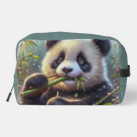Adorable Ours De Panda Mangeant Bambou