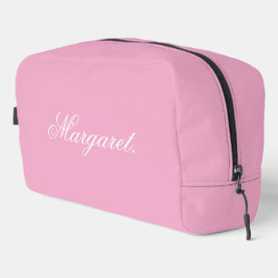 Trousse De Toilette Ajoutez Votre Nom à Ce Rose Élégant et Pratique