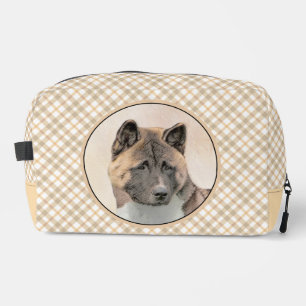 Trousse De Toilette Akita American Japanese Inu Sable Peinture Chien A