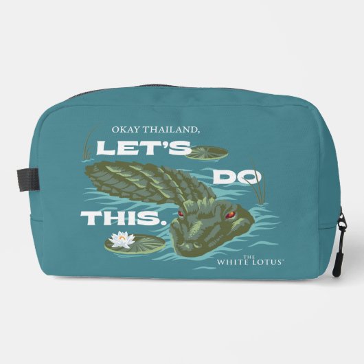 Trousse De Toilette Alligator - Le Lotus Blanc (Recto)