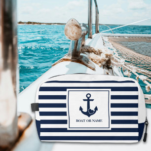 Trousse De Toilette Ancre cardiaque nautique Nom du bateau Marine Whit