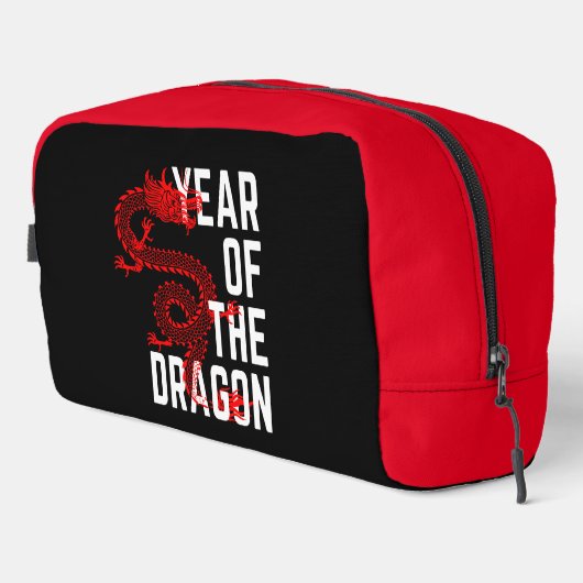 Trousse De Toilette Année du Dragon rouge blanc (Coin droit)
