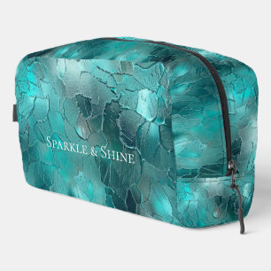 Trousse De Toilette Aqua Mint Turquoise Green Glam Abstrait