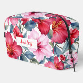 Trousse De Toilette Aquarelle rose rouge florale Élégante (Coin droit)