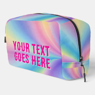 Trousse De Toilette arc-en-ciel ombre coloré votre texte ici imprimé