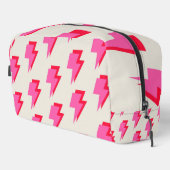 Trousse De Toilette Arrière - plan rose éclair Motif Y2K (Coin droit)