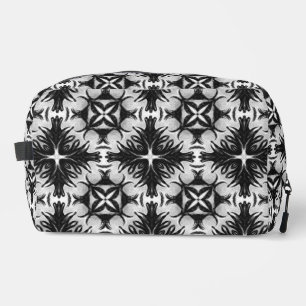 Trousse De Toilette Art Abstrait Gothique Floral Noir Et Blanc