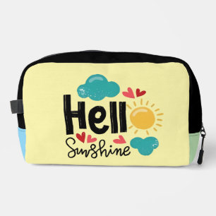 Trousse De Toilette Art coloré à la main - Hello Sunshine Texte
