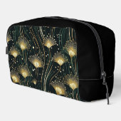 Trousse De Toilette Art déco floral noir chic (Coin droit)