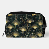 Trousse De Toilette Art déco floral noir chic (Verso)