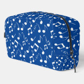 Trousse De Toilette Bac de kit Dopp Design pour notes musicales blanch (Coin droit)