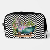 Trousse De Toilette Baignoire Zèbre Blanc Noir Vastes Psychédélique (Recto)
