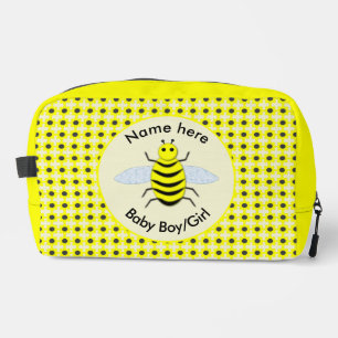 Trousse De Toilette Bébé jaune mignon abeille Sexe Neutre Personnalisé