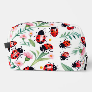 Trousse De Toilette Bébés mignons et fleurs motif blanc