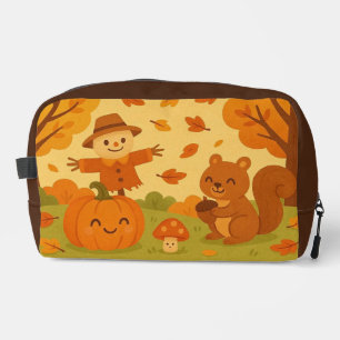 Trousse De Toilette Belle scène d'automne avec citrouille et écureuil