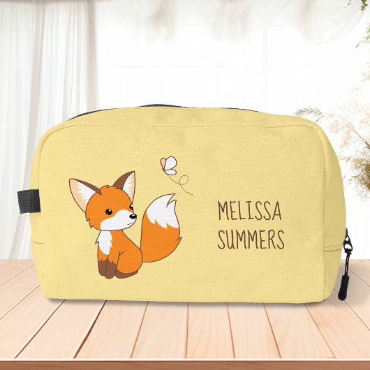 Trousse De Toilette Beurre de surveillance Little Fox sur Jaune