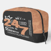 Trousse De Toilette Black All Day 24/7 Slogan Graphic (Coin droit)