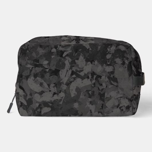 Trousse De Toilette Black And Gray Abstract Graphic Art Design (Verso)