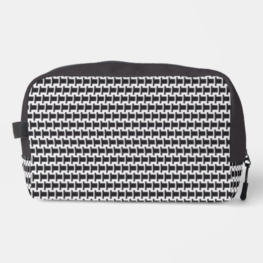 Trousse De Toilette Black and White Modern Print Dopp Kit (Recto)