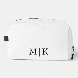 Trousse De Toilette Blanc et noir   Monogramme moderne