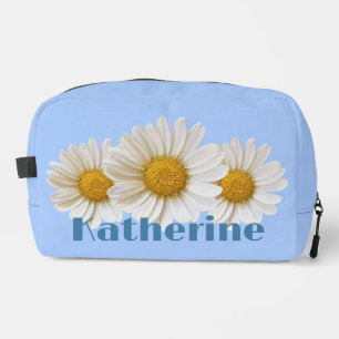 Trousse De Toilette Blancs Nom personnalisé Bleu