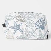 Trousse De Toilette Bleu Et Gris Estarfish Seashell Design Plage (Recto)