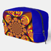 Trousse De Toilette Bleu, Jaune, Mini sphères Or (Coin droit)