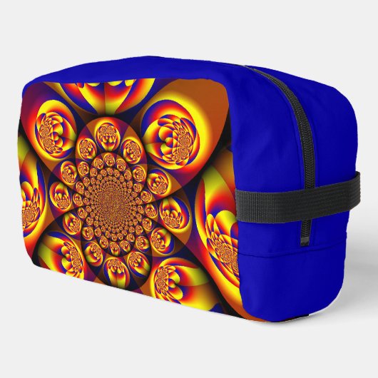 Trousse De Toilette Bleu, Jaune, Mini sphères Or (Coin gauche)