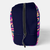 Trousse De Toilette Bleu Magenta Beige Abstrait Fluide Ondes (Droite)