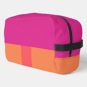 Trousse De Toilette Blocs De Couleur Rose Et Orange Chaud