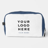 Trousse De Toilette Blue White Business Logo Name Instagram Travel (Recto)