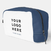 Trousse De Toilette Blue White Business Logo Name Instagram Travel (Coin droit)