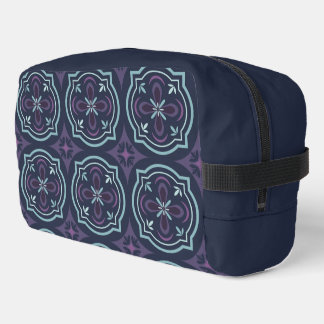 Trousse De Toilette blueish floral tiling pattern