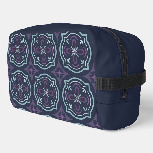 Trousse De Toilette blueish floral tiling pattern (Coin gauche)