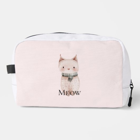 Trousse De Toilette Blush Pink Christmas Cat (Recto)