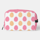 Trousse De Toilette Blush Pink Peach Easter Eggs Pattern Toiletery Bag (Verso)