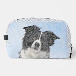 Trousse De Toilette Bordure Collie Peinture Rough Noir & Blanc Chien A