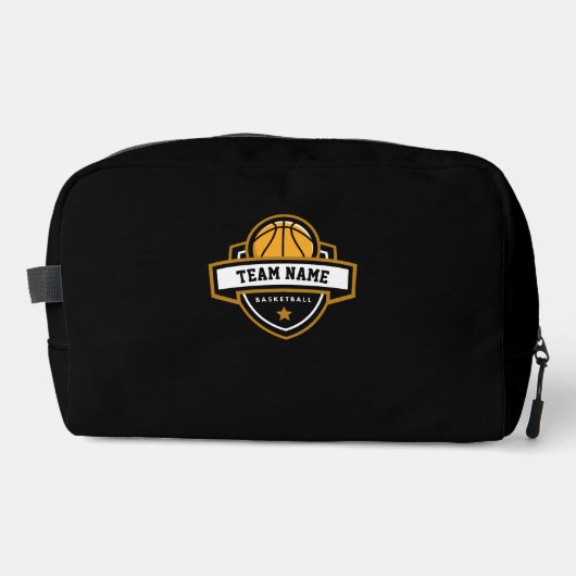 Trousse De Toilette Bouclier noir de basketball (Recto)
