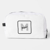 Trousse De Toilette Bouton Nom initial personnalisé simple (Recto)