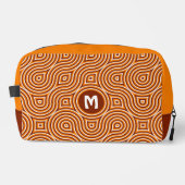 Trousse De Toilette Bright Orange foncé Brown blanc Motif du Milieu de (Recto)