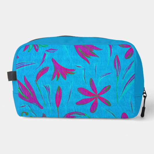 Trousse De Toilette Brise Fleur Bleu-vert (Recto)