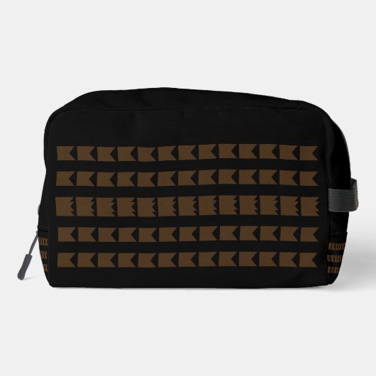 Trousse De Toilette Brown Pattern on Black Background Mens (Verso)
